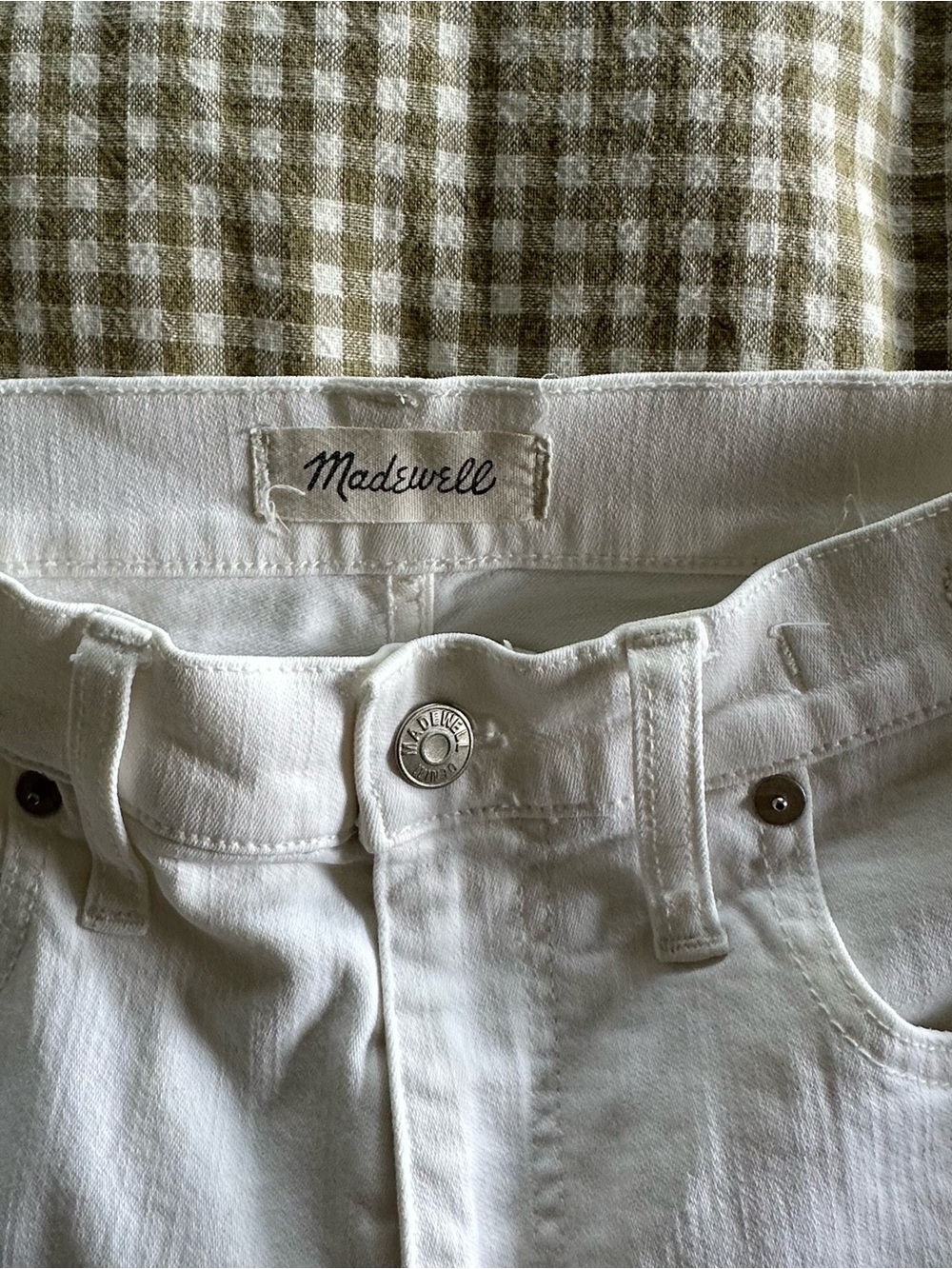 Madewell White Distressed Skinny Jeans - Picture 4 of 6